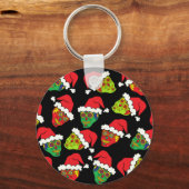 Santa Sugar Skull Sleutelhanger (Voorkant)