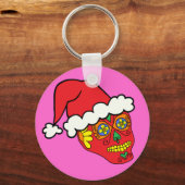 Santa Sugar Skull Sleutelhanger (Voorkant)