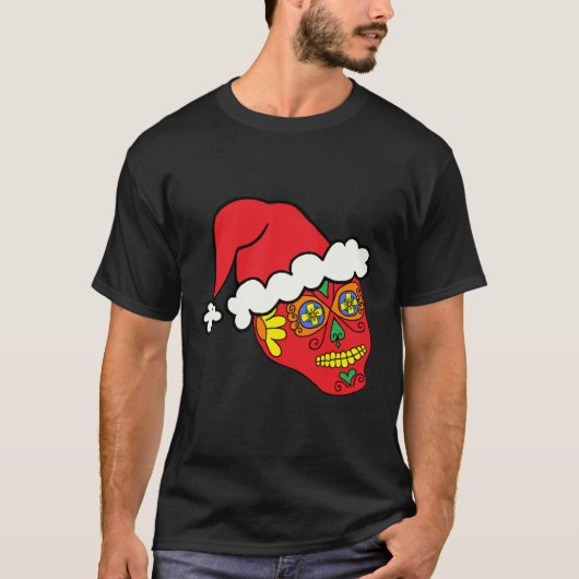 Santa Sugar Skull T-shirt (Voorkant)