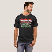 Santa Sugar Skulls Navidad Christmas Calavera Xmas T-shirt (Voorkant volledig)