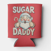 Santa Sugar Xmas Daddy Funny Christmas Candy Cane Blikjeskoeler (Voorkant)