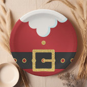 Santa Suit Belly Kerstmis Papieren Bordje