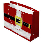 Santa Suit Cadeautas - Groot, glanzend (Achterkant Gekanteld)