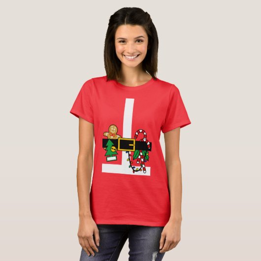 Santa Suit Costume Funny Kerstmis T-shirt (Voorkant volledig)