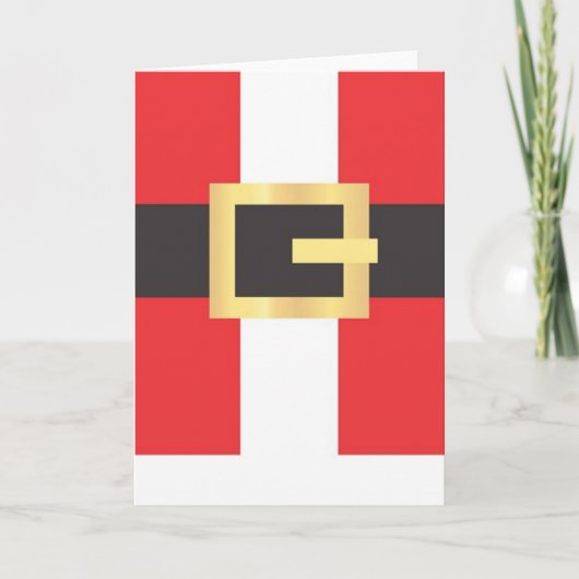 Santa Suit Feestdagen Kaart (Voorkant)