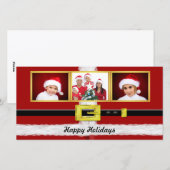 Santa Suit-fotokaart Feestdagenkaart (Voorkant / Achterkant)