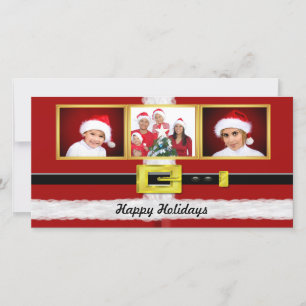 Santa Suit-fotokaart Feestdagenkaart