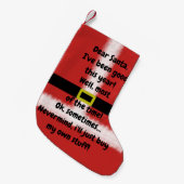Santa Suit Funny kerststaart Kleine Kerstsok (Voorkant (Hangend))