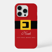 Santa Suit Holiday — Personalized Name Edition iPhone Hoesje (Achterkant)