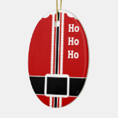 Santa Suit Keramisch Ornament (Links)