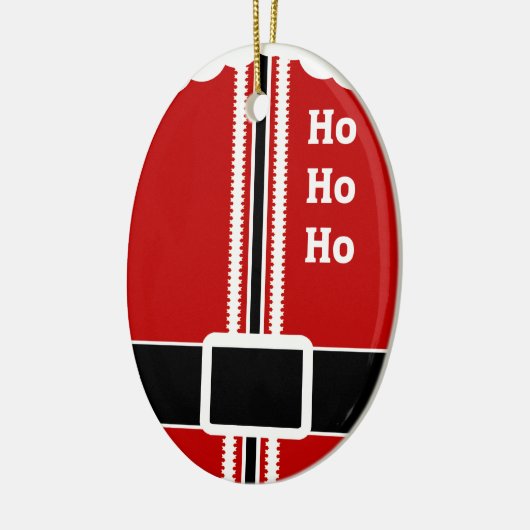 Santa Suit Keramisch Ornament (Links)