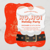 Santa Suit Kerstmis Ho, Ho, Vakantispartij nodigt  Kaart (Voorkant / Achterkant)
