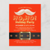 Santa Suit Kerstmis Ho, Ho, Vakantispartij nodigt  Uitnodiging Briefkaart (Voorkant)