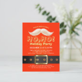 Santa Suit Kerstmis Ho, Ho, Vakantispartij nodigt  Uitnodiging Briefkaart (Staand voorkant)