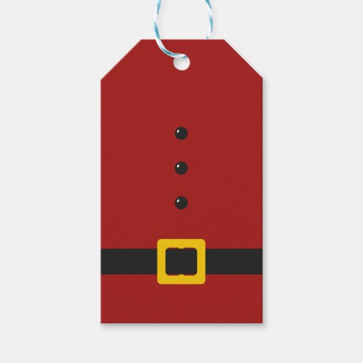 Santa Suit Merry Christmas Gift Labels Cadeaulabel (Voorkant)
