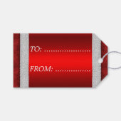 Santa Suit Red Kerstmis Cadeaulabel (Voorkant (Horizontaal))