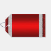 Santa Suit Red Kerstmis Cadeaulabel (Achterkant Horizontaal)