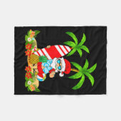 Santa Summer Surfing Christmas In July Beach Vacat Fleece Deken (Voorkant (Horizontaal))