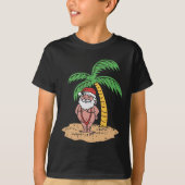 Santa Summer Swimsuit Funny Christmas In July Beac T-shirt (Voorkant)