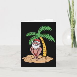 Santa Summer Swimsuit grappige kerst in juli Beac Kaart