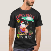 Santa Summer Swimsuit grappige kerst in juli Beac T-shirt (Voorkant)