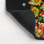 Santa Sunflower Christmas Tree Xmas Lights Santa S Muismat (Hoek)