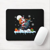 Santa Sungles Riding Reindeer Starling Bird Enthus Muismat (Met muis)