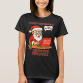 Santa Support s Rebooting Humor Tech Computer Humo T-shirt (Voorkant)