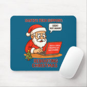 Santa Support s Rebooting Humor Tech Computer Joke Muismat (Met muis)