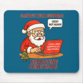 Santa Support s Rebooting Humor Tech Computer Joke Muismat (Voorkant)
