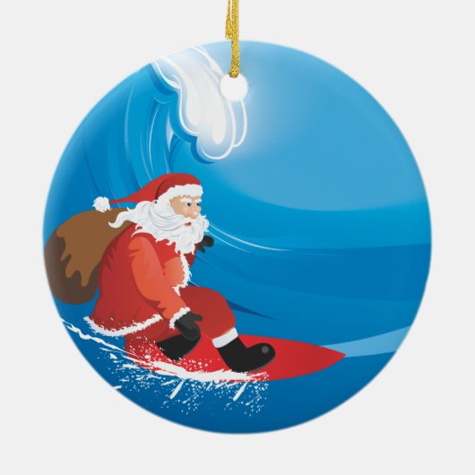 Santa Surf Ornament (Achterkant)
