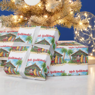 Santa Surf Shack Hawaï - “Mele Kalikimaka!” Cadeaupapier