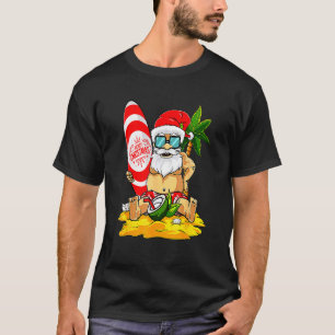Santa Surfen Zomer Vakantie Hawaïaanse Kerstmis I T-shirt