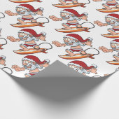 Santa Surfing Cadeaupapier (Hoek)