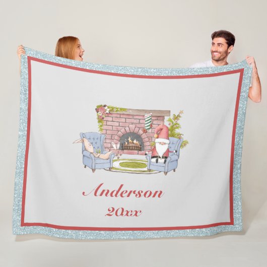 Santa Surname Year Keepomwille Fleece Deken (In situ)