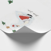 Santa Swan Gift Wrap Cadeaupapier (Hoek)