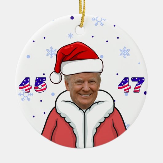 Santa T 45-47 Kerstversiering Keramisch Ornament (Voorkant)