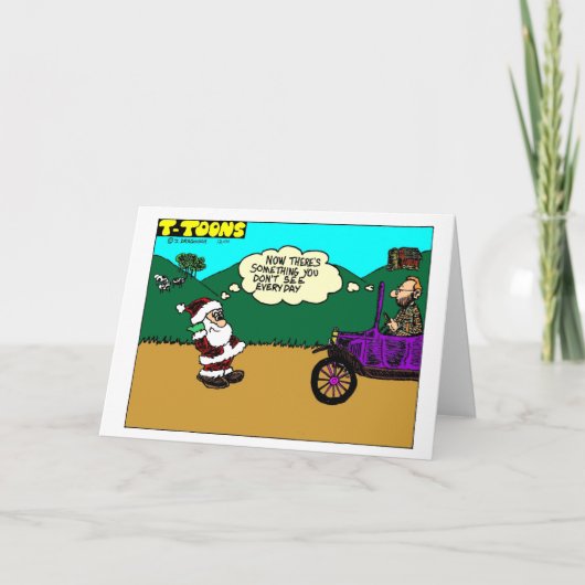 Santa T Feestdagen Kaart (Voorkant)