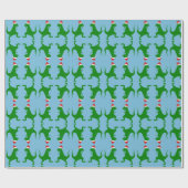 Santa T-Rex Cadeaupapier (Vlak)