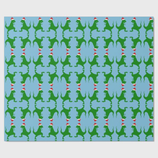 Santa T-Rex Cadeaupapier (Vlak)