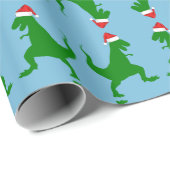 Santa T-Rex Cadeaupapier (Rol Hoek)