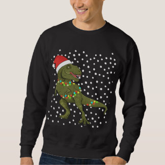 Santa T-Rex Dinosaur Kerstmis Jumper sweater