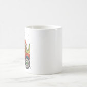 Santa T Rex Dinosaur Monster Truck Kerstmis Koffiemok (Center)