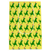 Santa T-Rex Medium Cadeauzakje (Achterkant)