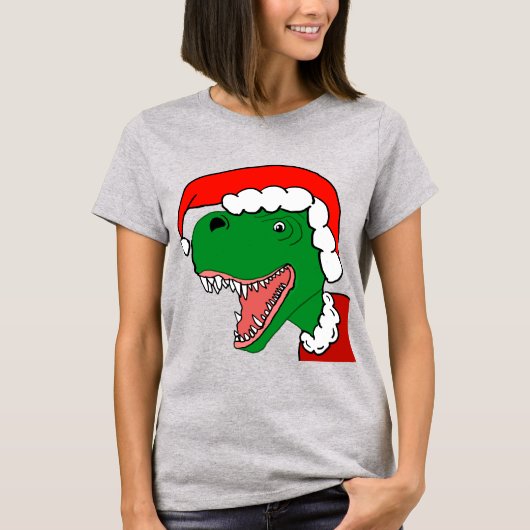 Santa T-Rex-Shirt T-shirt (Voorkant)
