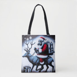 Santa T-Shirt Tote Bag