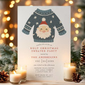 Santa Tacky Ugly kerstSweater Party Kaart