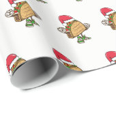 Santa Taco Wrapping Gift Paper Cadeaupapier (Rol Hoek)