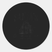 Santa Tail Club Christmas Espresso Martini Dirty M Ronde Sticker (Voorkant)