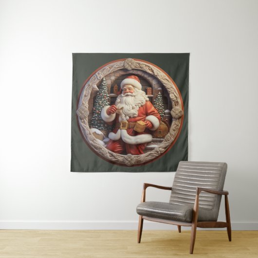 Santa Tapestry Wandkleed (In situ)